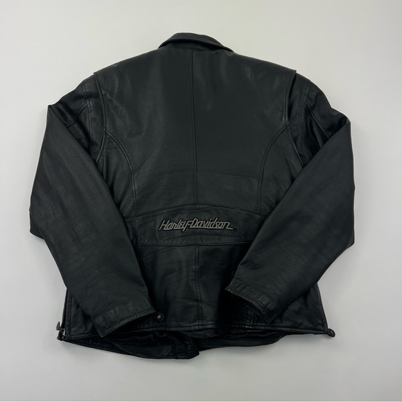 Harley Davidson Biker Leather Jacket - Picture 4 of 9